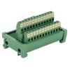 ANMBEST 2 in 12 Out Terminal Blocks Module, 25A DIN Rail and Panel Mounting Power Distribution Breakout Board for PLC Servo Power Amplifier view 1