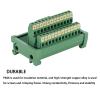 ANMBEST 2 in 12 Out Terminal Blocks Module, 25A DIN Rail and Panel Mounting Power Distribution Breakout Board for PLC Servo Power Amplifier view 4