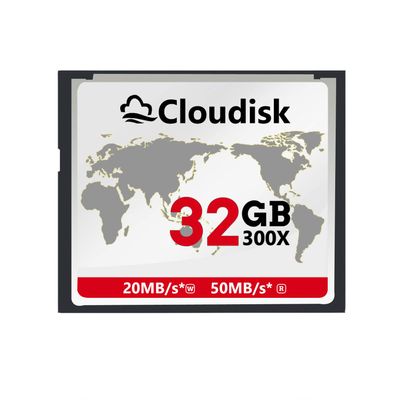 Cloudisk Compact Flash Card 32GB 300X CF 2.0 Card Performance for DSLR Camera, Vintage Digital Camera and Industry Equipment (32 GB)
