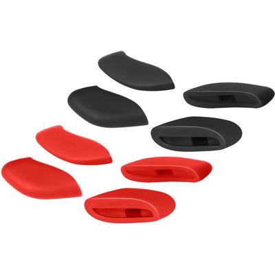 Mryok 2 Pair Replacement Nose Piece Nose Pads for Oakley Commit AV - Red & Black