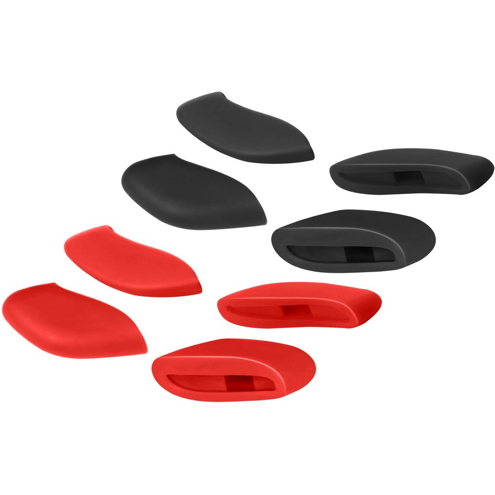 Mryok 2 Pair Replacement Nose Piece Nose Pads for Oakley Commit AV - Red & Black