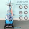 QTJH broom and mop holder put wet mops movable Commercial mop rack cleaning tool cart storage for garden garage organizer mop drain rack view 3