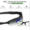 Mryok 2 Pair Replacement Nose Piece Nose Pads for Oakley Commit AV - Blue & Black view 2