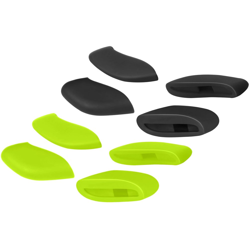 Mryok 2 Pair Replacement Nosepiece Nosepad for Oakley Commit Squared(SQ)/Commit Squared(SQ) Asian Fit/Flak 2.0 - Green & Black