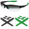 Mryok 2 Pair Replacement Earsocks Nosepieces Kits for Oakley Commit Square(SQ) - Dark Green & Black view 1