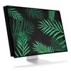 kwmobile Computer Monitor Cover Compatible with 24-26" Monitor - Palm Leaves Green/Dark Green/Black view 1