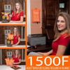 Fire Blanket - 1500F CE Certified Emergency Fire Blanket for Home and Kitchen. 500GSM Fabric & 0.5mm Thick - 100% Fiberglass Fire Extinguisher for Car,Warehouse Office - 2pc (40x40 inches) by Supa Ant view 2