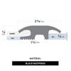 37861N: Rubber Carpet Transition Strip 2&5/8w x 7/8h (48") view 2