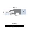 36861N: Rubber Carpet Transition Strip 1&7/8w x 7/8h (48") view 2