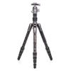 Benro BAT One Series Carbon Fiber Travel Tripod with VX20 Ball Head 65.2 Max Height, Converts to Monopod, 5-Angle Legs, Accessory Mounts for Cameras & Video (FBAT15CVX20) view 1