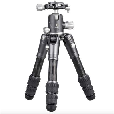 Benro BAT Compact Carbon Fiber Travel Tripod with VX20 Ball Head Multi-Angle Legs, Monopod Conversion, Arca-Compatible Quick Release & Portable Fold-Down Design (FBAT03CNMVX20)