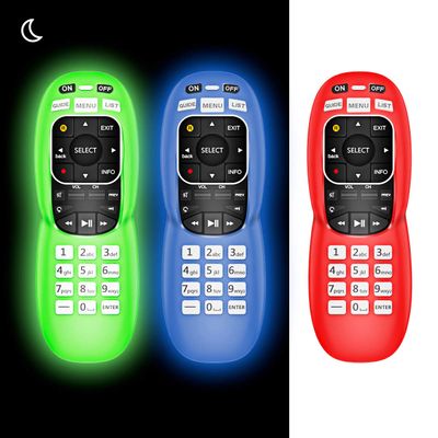 TOLUOHU(3 Pack) Case for DirecTV Remote Control,Silicone Case Cover Sleeve Skin for DirecTV Remote RC73 RC70 RC70H RC71 RC71H RC72 RC73B with Lanyard-Glow in Dark