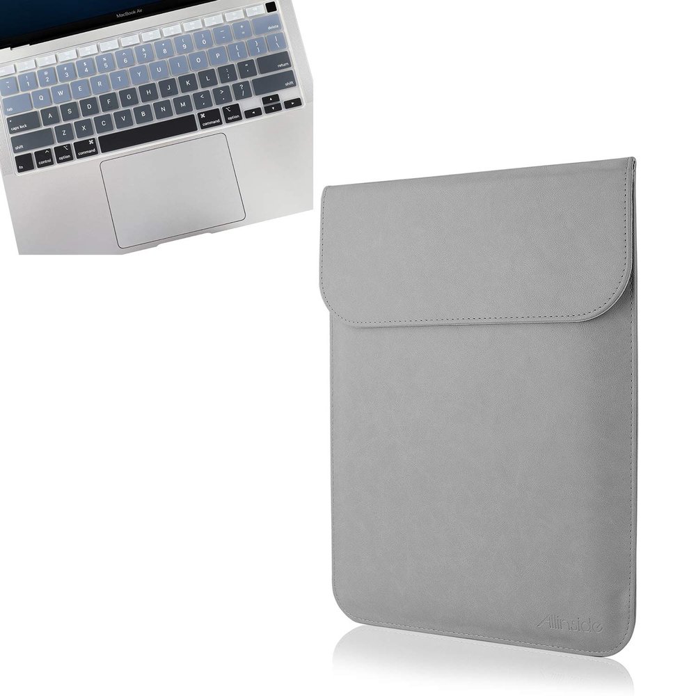 Allinside Laptop Sleeve and Keyboard Cover Skin Protector for 2020 MacBook Air 13 inch A2179 with Touch ID and Retina Display US Version, Gray