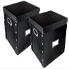 Snap-N-Store Vinyl Record Storage Box - 12" - 2 Pack - Crate Holds up to 75 Vinyl Albums - Black view 1