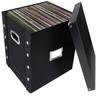 Snap-N-Store Vinyl Record Storage Box - 12" - 2 Pack - Crate Holds up to 75 Vinyl Albums - Black view 3