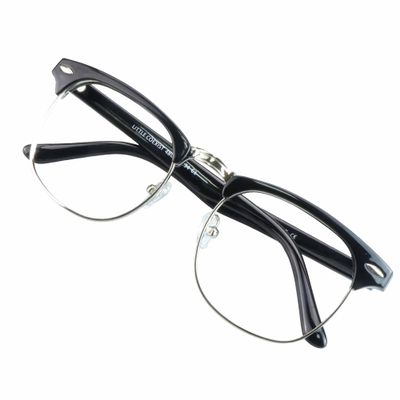 VisionGlobal Blue Light Blocking Glasses for Women, Anti Eyestrain, Computer Reading, TV Glasses, Stylish Oval Frame, Anti Glare (Black, 0.75 Magnification)