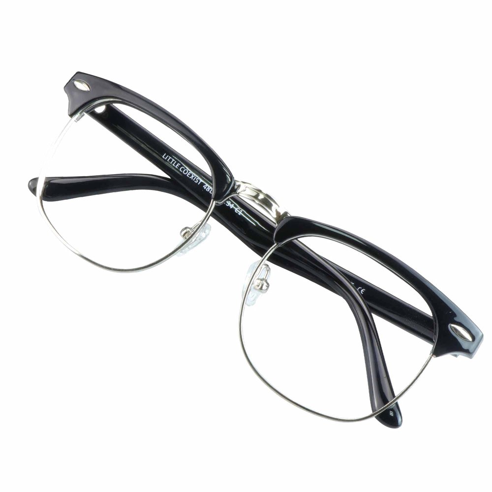 VisionGlobal Blue Light Blocking Glasses for Women, Anti Eyestrain, Computer Reading, TV Glasses, Stylish Oval Frame, Anti Glare (Black, 0.75 Magnification)