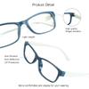 VisionGlobal Blue Light Blocking Glasses for Women, Anti Eyestrain, Computer Reading, TV Glasses, Stylish Oval Frame, Anti Glare (Blue, 4.00 Magnification) view 2