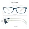 VisionGlobal Blue Light Blocking Glasses for Women, Anti Eyestrain, Computer Reading, TV Glasses, Stylish Oval Frame, Anti Glare (Blue, 4.00 Magnification) view 3