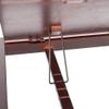 Adjustable Laptop Desk, 100% Bamboo Multifunctional Table Breakfast Serving Tray Lap Desk with Tilting Shelf, Folding Legs, Drawer - Plain Coffee view 4