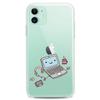 Cavka TPU Case Compatible with Apple iPhone 12 Mini 2020 Release 5.4" inch Back Cover Cute Laptop Cute Accessories Flexible Silicone Design Print Soft Computer Girls Slim fit Coffe Clear Boy Woman view 4