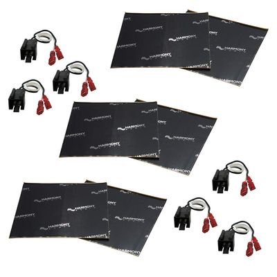 Harmony Audio HA-726512 Compatible with Chrysler Sebring Convertible 1996-2000 Factory Speaker Replacement Harness and HA-SDSK Sound Damping Dampening Deadening (2) Mat 10" x 10" Sheets Install Kit