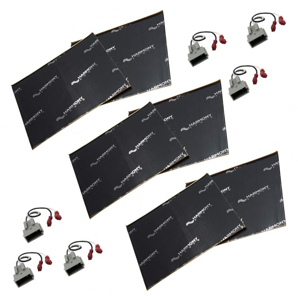 Harmony Audio HA-725512 Compatible with Ford F-150 F-250 F-350 1997-2004 Bundled with HA-SDSK Sound Damping Dampening Deadening (2) Mat 10" x 10" Sheets Speaker Install Kit