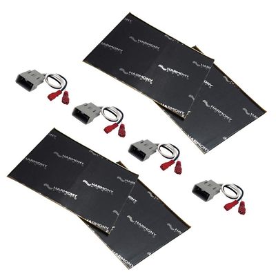 Harmony Audio HA-727800 Bundle Compatible with Honda Civic 1986-1995 HA-SDSK Sound Dampening (2) Mat 10" x 10" Sheets Speaker Install Kit Factory Speaker Replacement (2) Harness