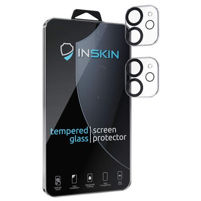 Inskin Tempered Glass Camera Lens Protector, fits Apple iPhone 12 Mini 5.4 inch. Jet-Black. 2-Pack.