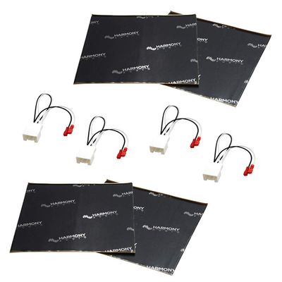 Harmony Audio (2 HA-725602 Factory Speaker Replacement Harness Bundle with Sound Dampening Speakers Kit Compatible with Ford Fusion 2013-2019