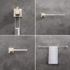 KIBI Cube 4-Piece Brushed Nickel Bathroom Hardware Set | Solid Brass Wall Mount Tissue Paper Holder and Towel Ring Set | Includes Towel Bar, Towel Ring, Toilet Paper Holder, and Robe Hook (C-KBA15-4) view 4