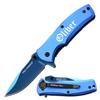 GIFTS INFINITY Custom Engraved Pocket Knife  Titanium Coated, 3CR13 Stainless Steel Blade, 2.75", Blue Handle with Pocket Clip  Personalized Gift for Outdoors, Groomsmen, Everyday Use view 1