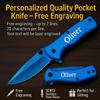 GIFTS INFINITY Custom Engraved Pocket Knife  Titanium Coated, 3CR13 Stainless Steel Blade, 2.75", Blue Handle with Pocket Clip  Personalized Gift for Outdoors, Groomsmen, Everyday Use view 2