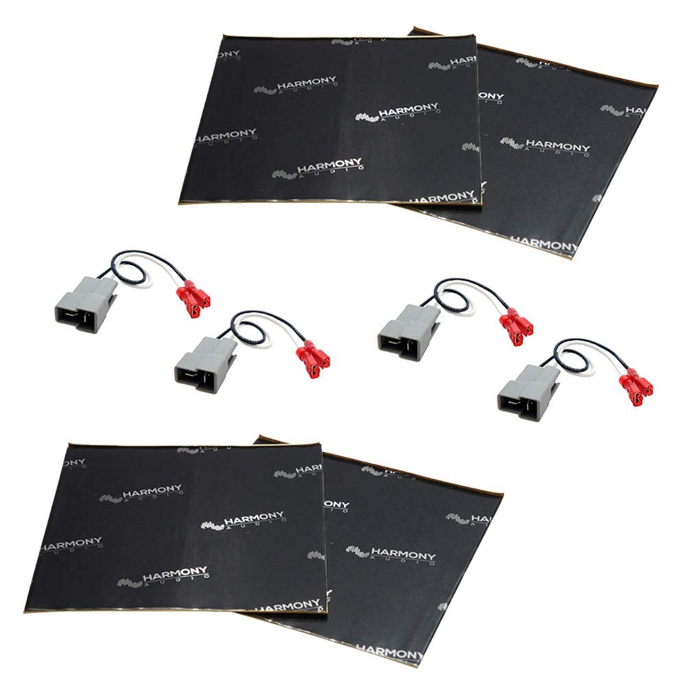 Harmony Audio Bundle with (2) HA-729301 Factory Speaker Replacement Harness and Sound Dampening Speakers Kit Compatible with Chevy Cruze 2011-2017