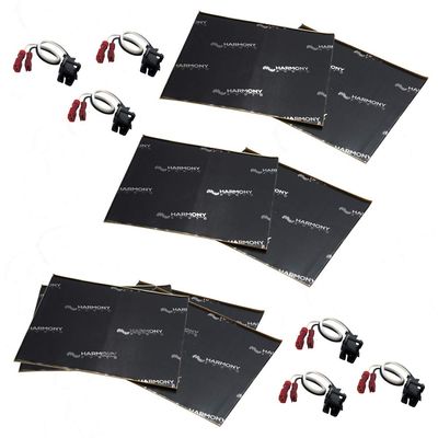 Harmony Audio (3) HA-724568 Factory Speaker Replacement Harness Bundle with Sound Dampening Speakers Kit Compatible with Hummer H2 2003-2010