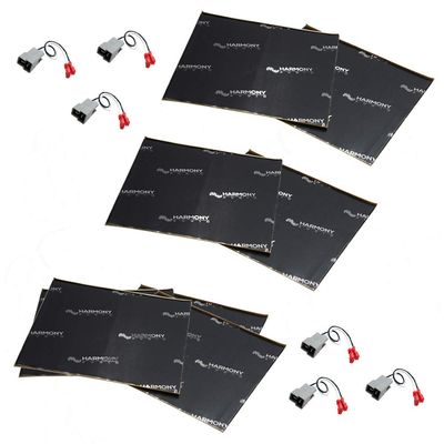 Harmony Audio Bundle with (3) HA-729301 Factory Speaker Replacement Harness and Sound Dampening Speakers Kit Compatible with Mercedes GLK-Class 10-12