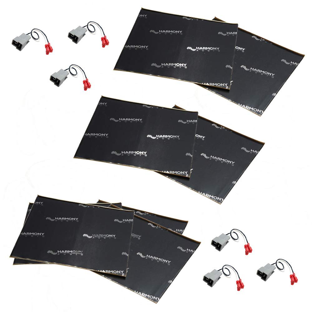 Harmony Audio Bundle with (3) HA-729301 Factory Speaker Replacement Harness and Sound Dampening Speakers Kit Compatible with Mercedes GLK-Class 10-12