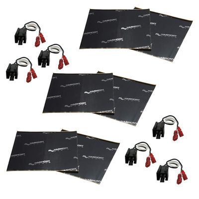 Harmony Audio HA-726512 Compatible with Chrysler Concorde 1998-2001 Factory Speaker Replacement Harness and HA-SDSK Sound Damping Dampening Deadening (2) Mat 10" x 10" Sheets Speaker Install Kit