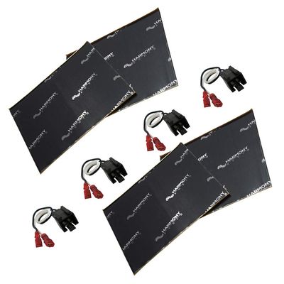 Harmony Audio HA-726512 Compatible with Jeep Wrangler 1997-2006 Factory Speaker Replacement Harness and HA-SDSK Sound Damping Dampening Deadening (2) Mat 10" x 10" Sheets Speaker Install Kit
