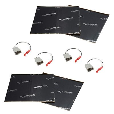 Harmony Audio (2 HA-729300 Factory Speaker Replacement Harness Bundle with Sound Dampening Speakers Kit Compatible with Sterling 827 1988-1992