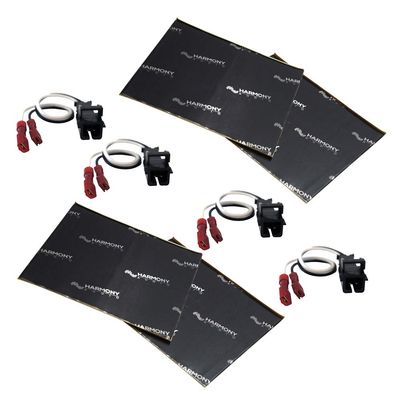 Harmony Audio (2) HA-724568 Factory Speaker Replacement Harness Bundle with Sound Dampening Speakers Kit Compatible with Chevy Malibu 1997-2003