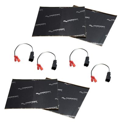 Harmony Audio (2 HA-724572 Factory Speaker Replacement Harness Bundle with Sound Dampening Speakers Kit Compatible with Chevy Tahoe 2015-2018