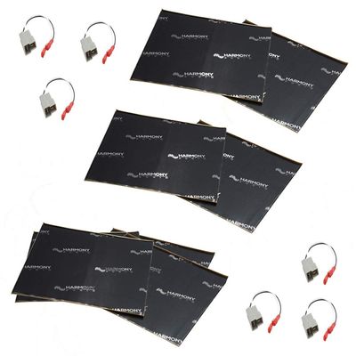 Harmony Audio (3) HA-729300 Factory Speaker Replacement Harness Bundle with Sound Dampening Speakers Kit Compatible with Mazda RX-7 1984-1989