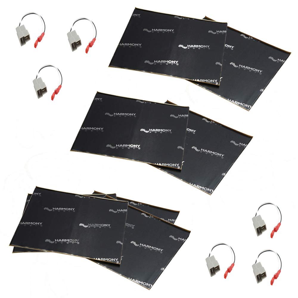 Harmony Audio (3) HA-729300 Factory Speaker Replacement Harness Bundle with Sound Dampening Speakers Kit Compatible with Mazda RX-7 1984-1989