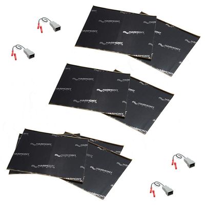 Harmony Audio (3) HA-725510 Factory Speaker Replacement Harness Bundle with Sound Dampening Speakers Kit Compatible with Mazda CX-5 2013-2015