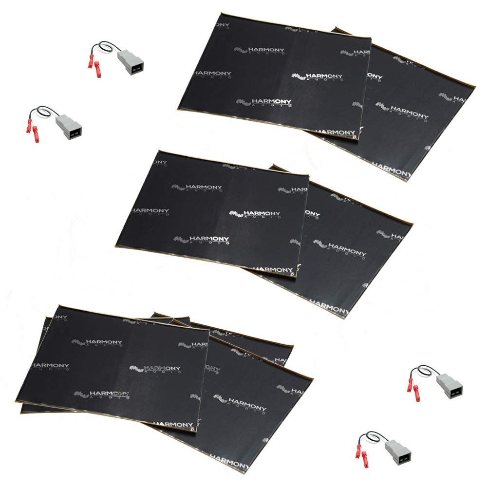Harmony Audio (3) HA-725510 Factory Speaker Replacement Harness Bundle with Sound Dampening Speakers Kit Compatible with Mazda CX-5 2013-2015