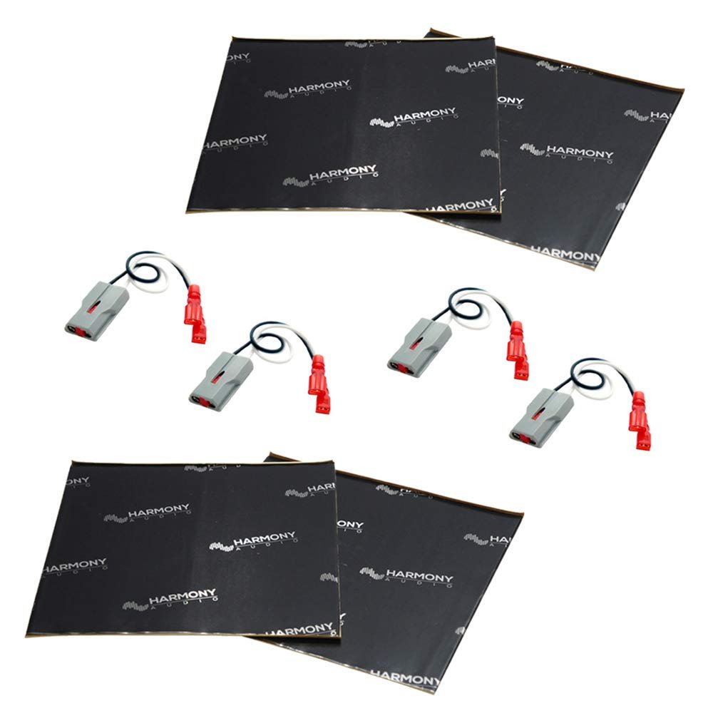 Harmony Audio Bundle with (2) HA-725500 Compatible with Mercedes 260 Series 86-89 Factory Speaker Replacement Harness and Sound Dampening Speakers Kit