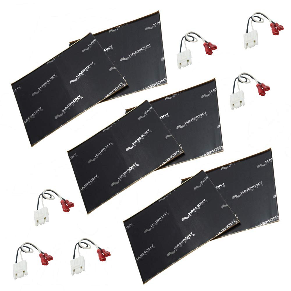 Harmony Audio (3) HA-724500 Factory Speaker Replacement Harness Bundle with Sound Dampening Speakers Kit Compatible with Buick Electra 1984-1990