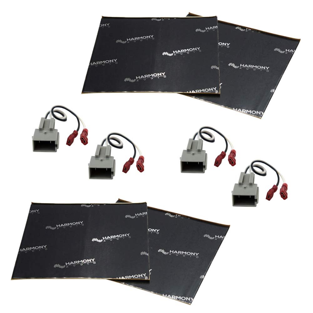Harmony Audio HA-725512 Compatible with Mercury Sable 1996-1999 Bundled with HA-SDSK Sound Damping Dampening Deadening (2) Mat 10" x 10" Sheets Speaker Install Kit