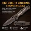 GIFTS INFINITY Personalized Pocket Knife  Custom Engraved, Titanium-Coated Stainless Steel, 2.75" Blade, Liner Lock  Gift for Men, Groomsmen, Camping, Hiking, Outdoor Use (Grey) view 3